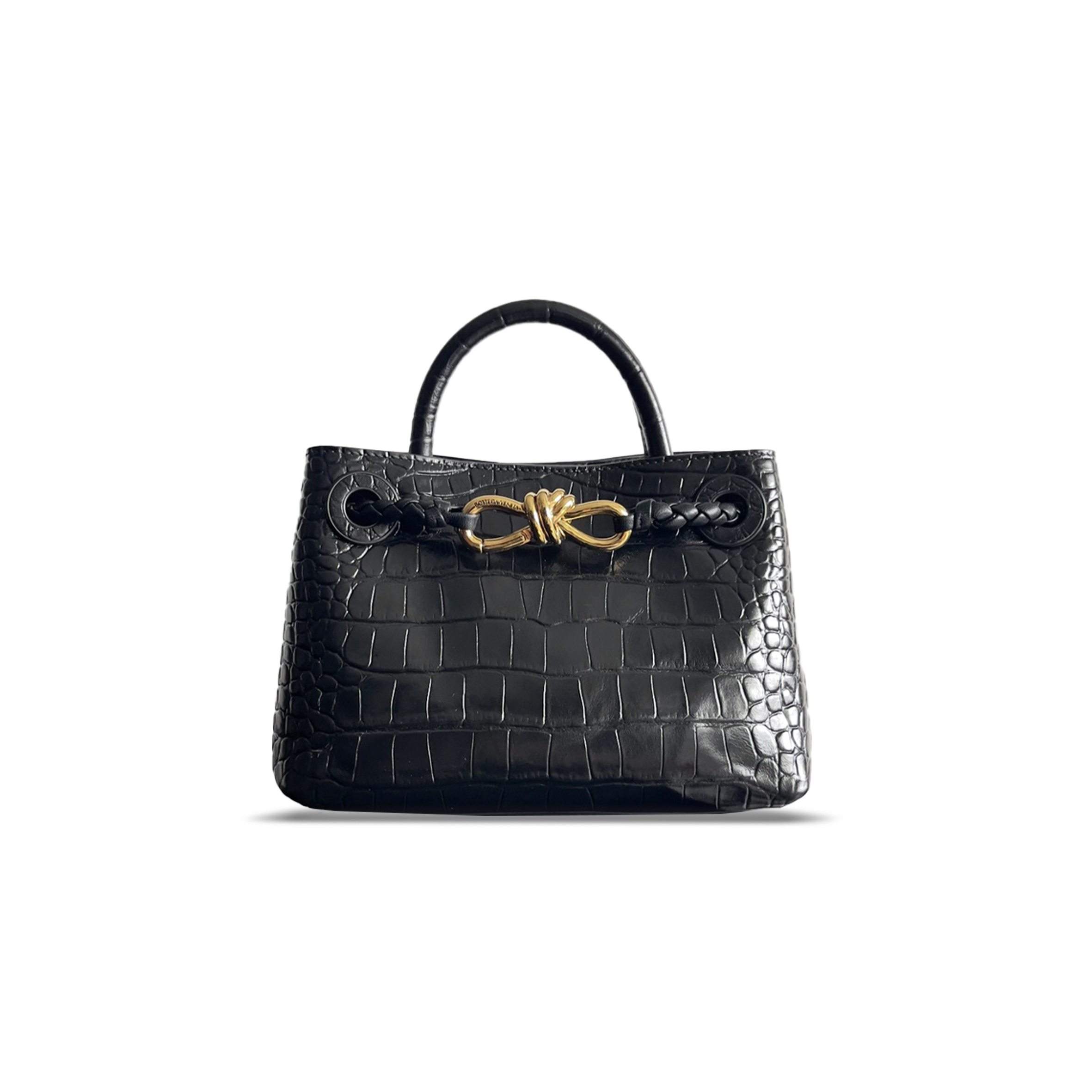 bo*te*ga Ve*ne*ta crocodile skin andiamo 777614 (22*15.5*9cm)